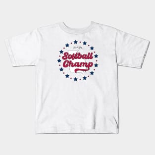 Softball Champ Georgia GE Kids T-Shirt